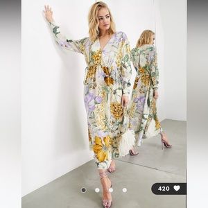 Satin Floral Dress